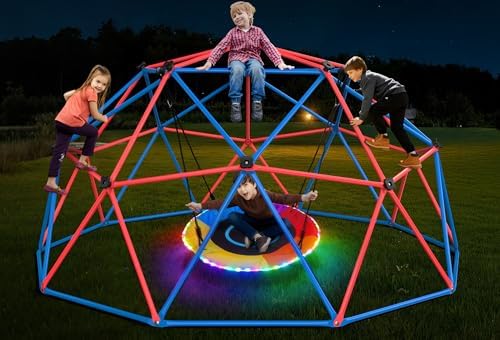 Kids Outdoor Jungle Gym Dome - Ensemble de balançoires Clim Dome avec