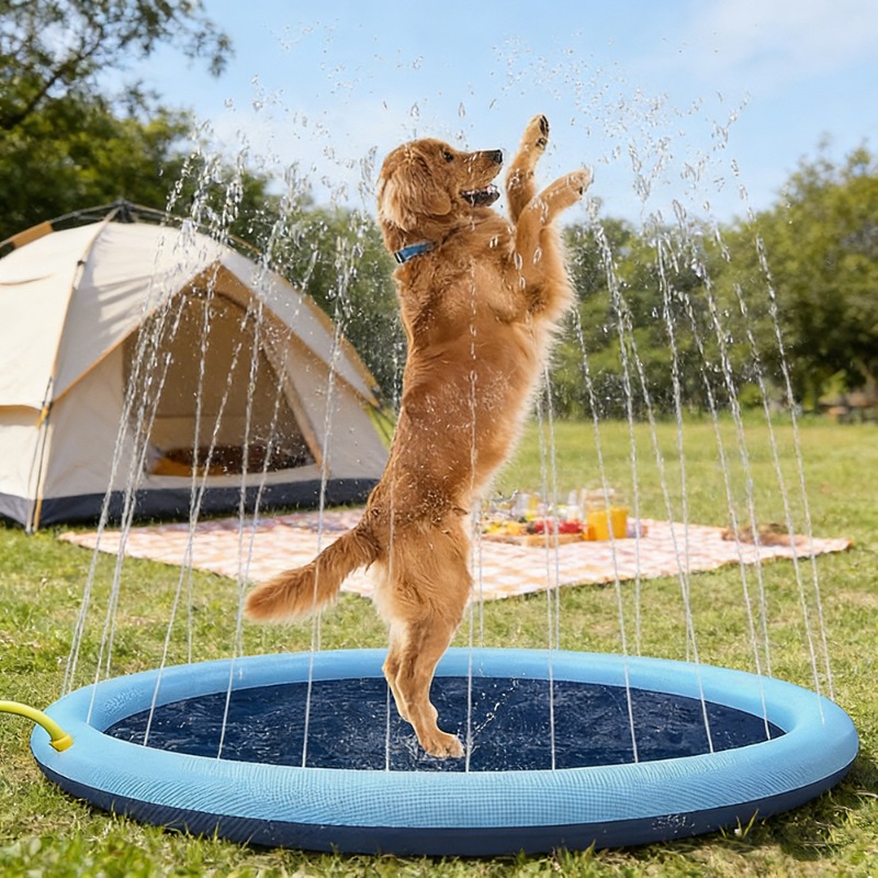 Slip Slide Water Mat - Grande piscine gonflable pour chien 200/150/100cm,