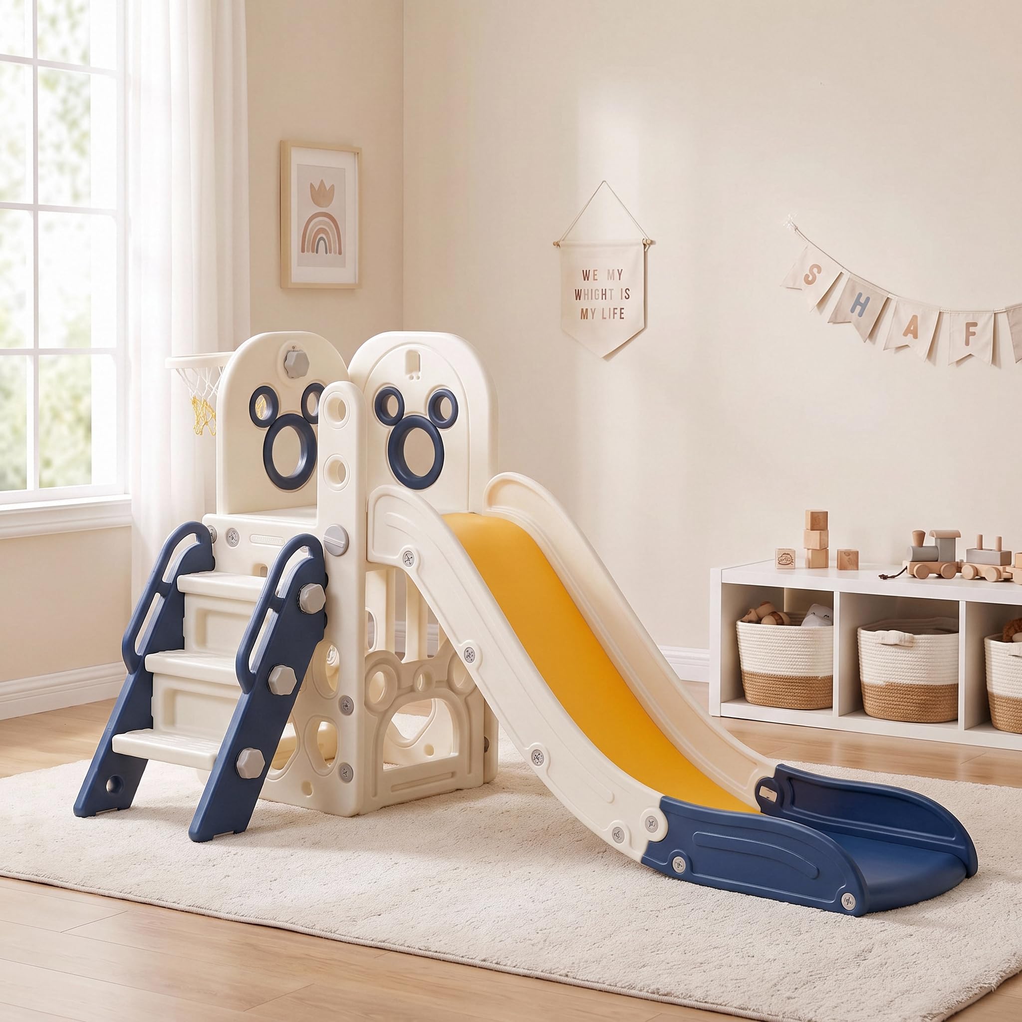 Kids Outdoor Climber - Ensemble de jeu toboggan 6 en