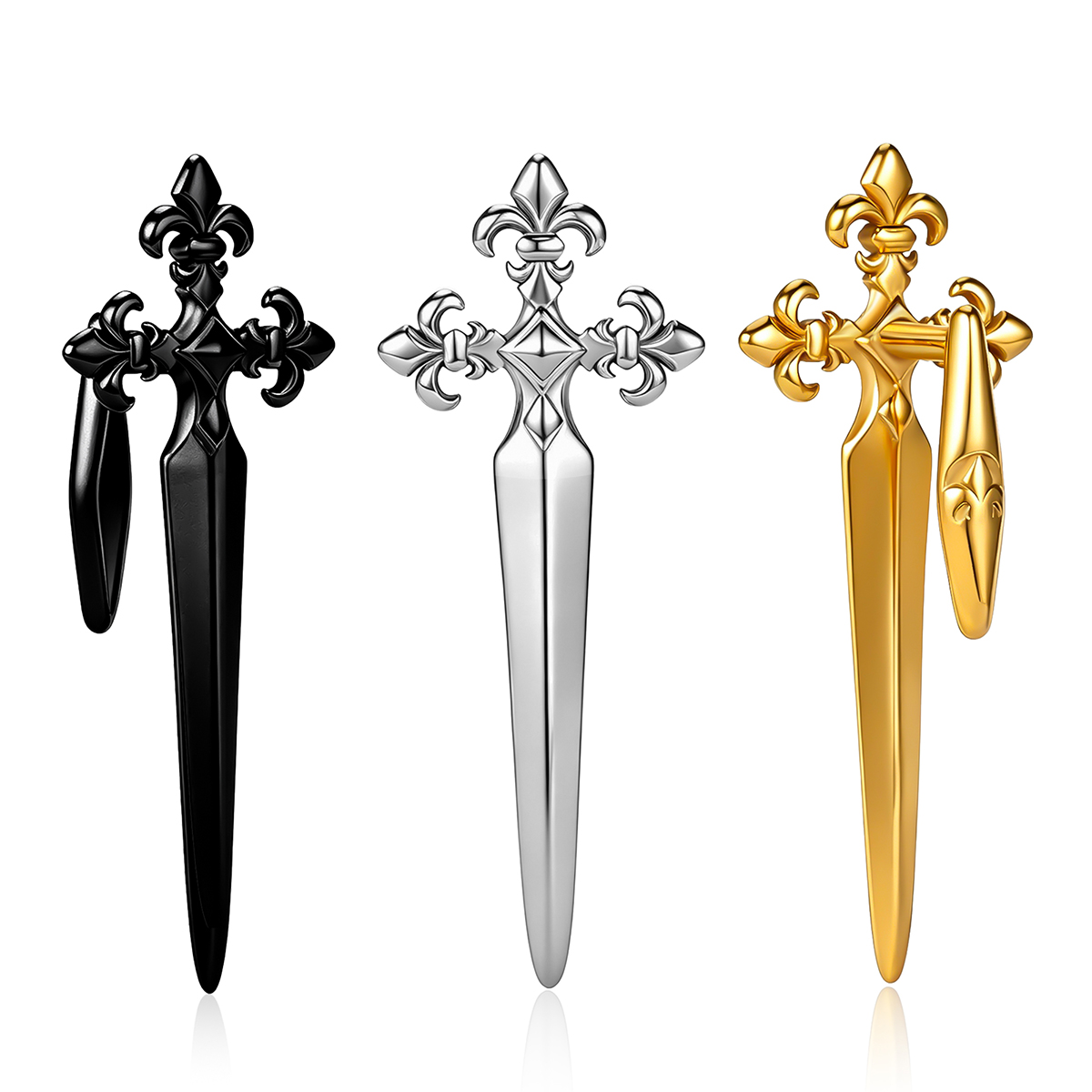 Bubble Sword Wand - Vankula 2 pièces Piercings d'oreille gothiques