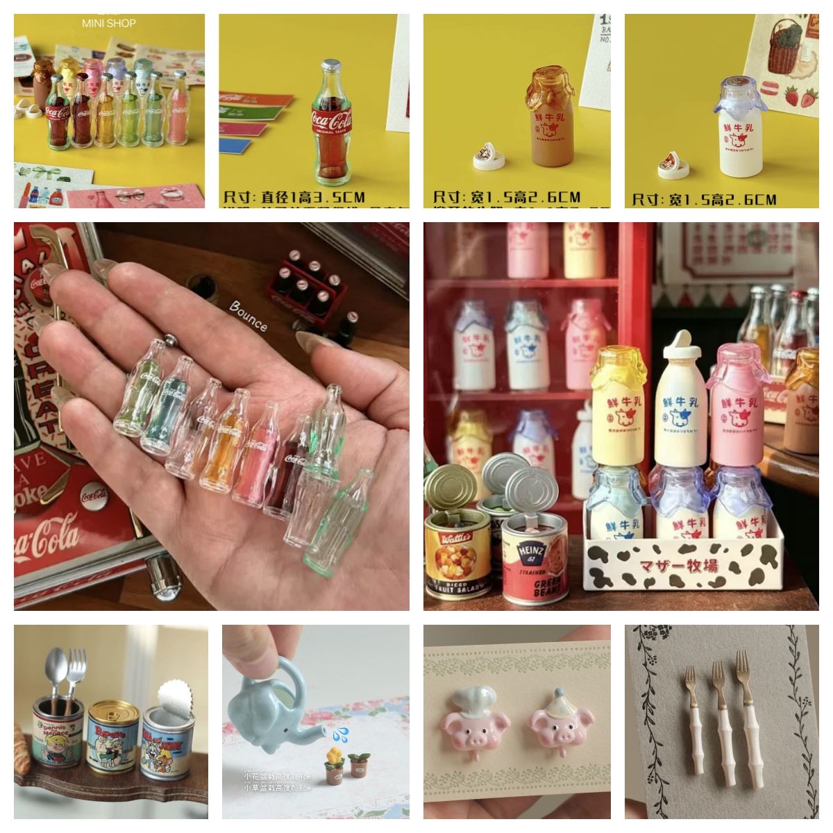 Kids Outdoor Mud Kitchen Accessories - Ensemble de mini bouteilles de lait