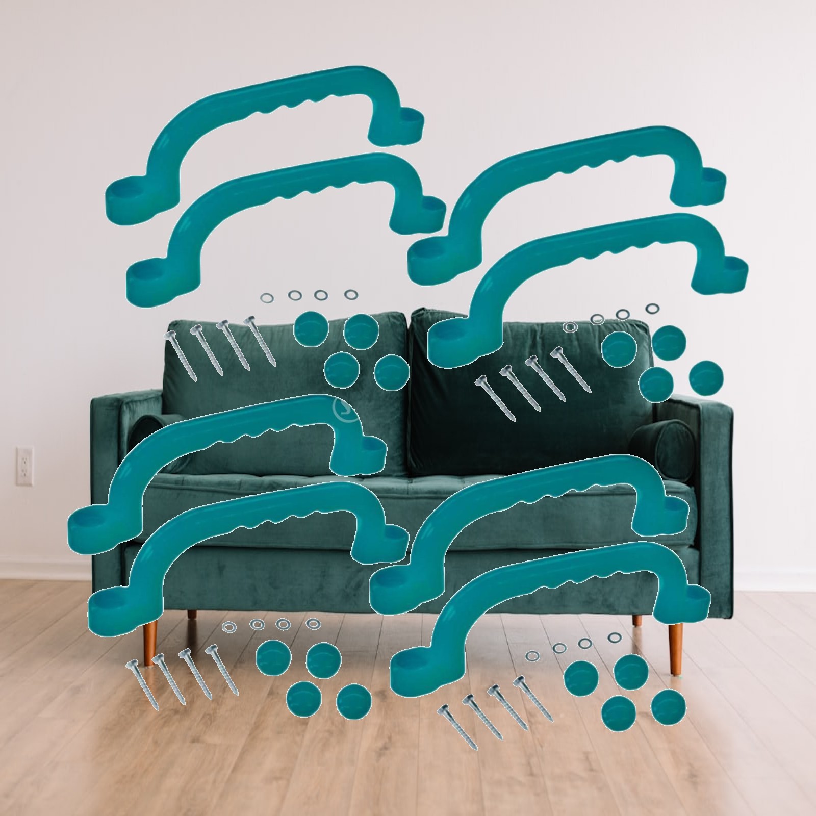 Kids Outdoor House Accessories - 8 Pièces Poignées d'escalade pour aire