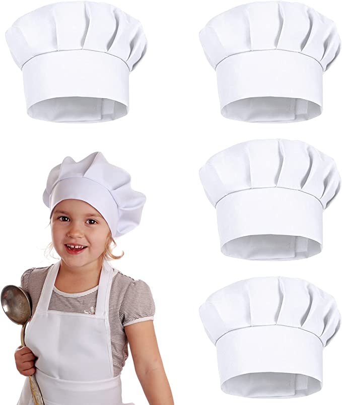 Kids Outdoor Mud Kitchen Accessories - Lot de 4 chapeaux de chef