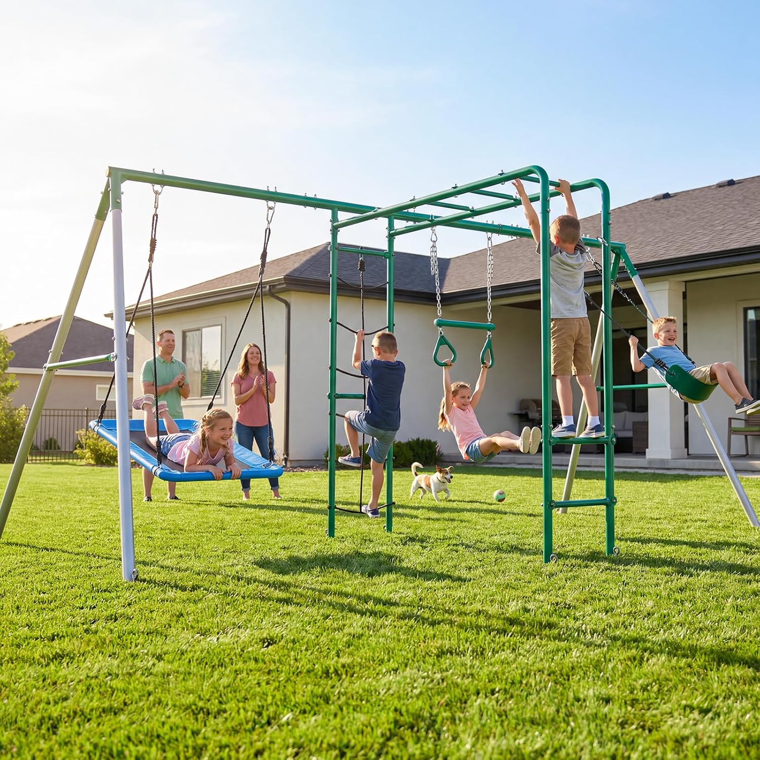 Ensemble de balançoires de jar - Kids Outdoor Monkey Bars avis et prix