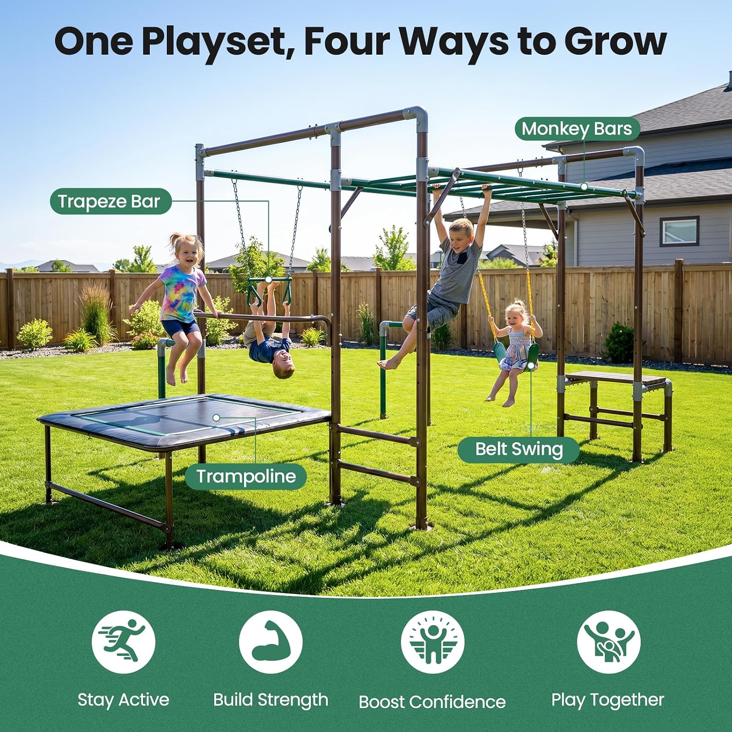 Structure de jeux d'extérieur  - Kids Outdoor Monkey Bars avis et prix