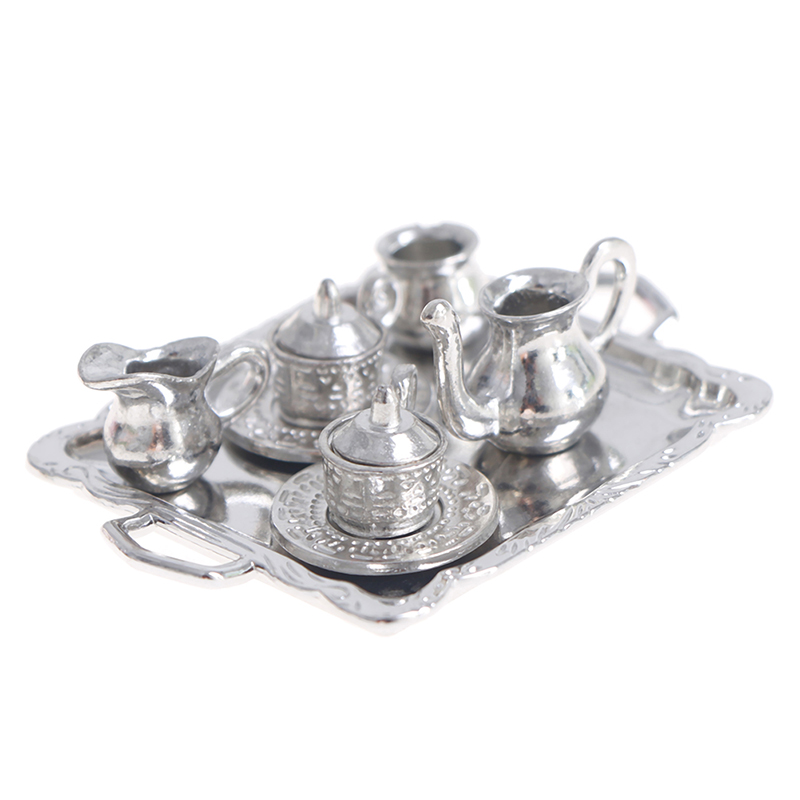 Miniature Silver Metal Tea and - Kids Outdoor Mud Kitchen Accessories avis et prix