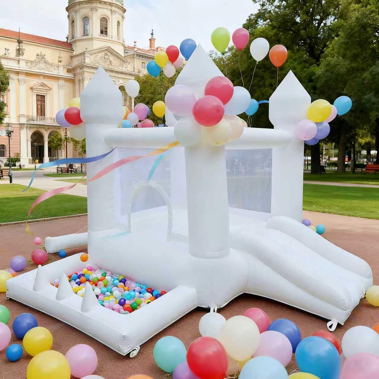 Château gonflable blanc, châte - Kids Outdoor Ball avis et prix