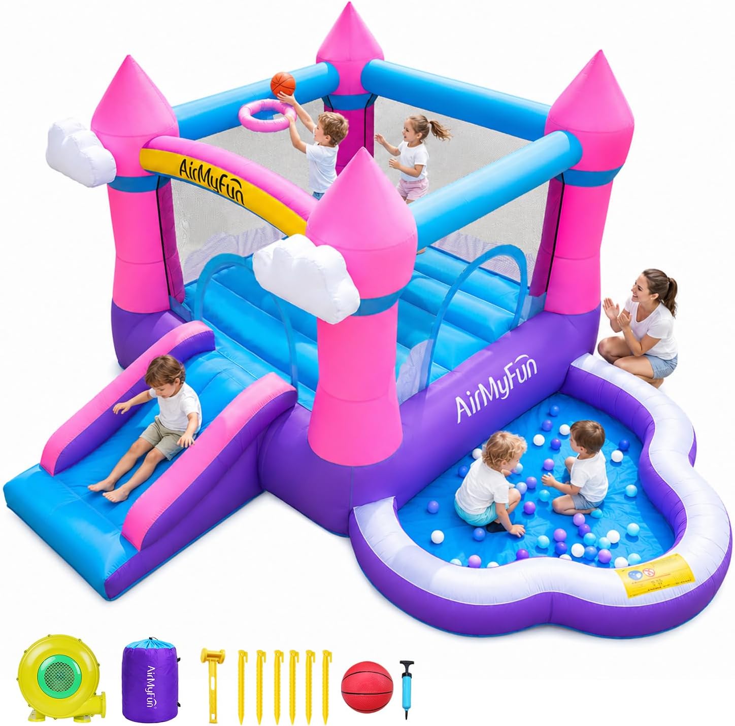 Château gonflable rose pour en - Kids Outdoor Ball avis et prix