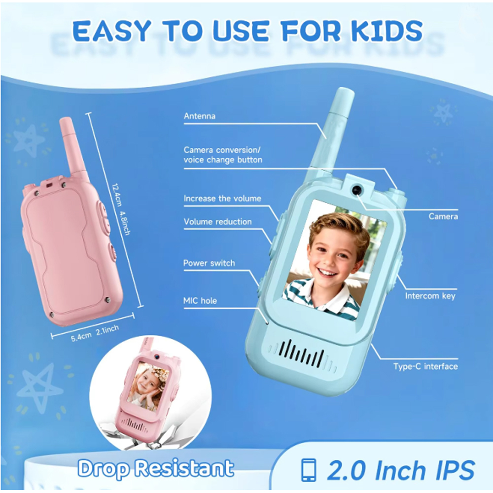 Mini talkie-walkie vidéo recha - Kids Outdoor Videos avis et prix