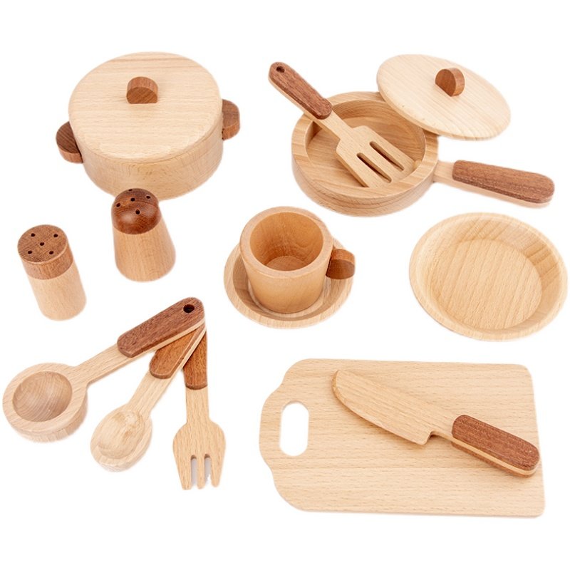 Jeu de cuisine en bois de hêtr - Kids Outdoor Mud Kitchen Accessories avis et prix