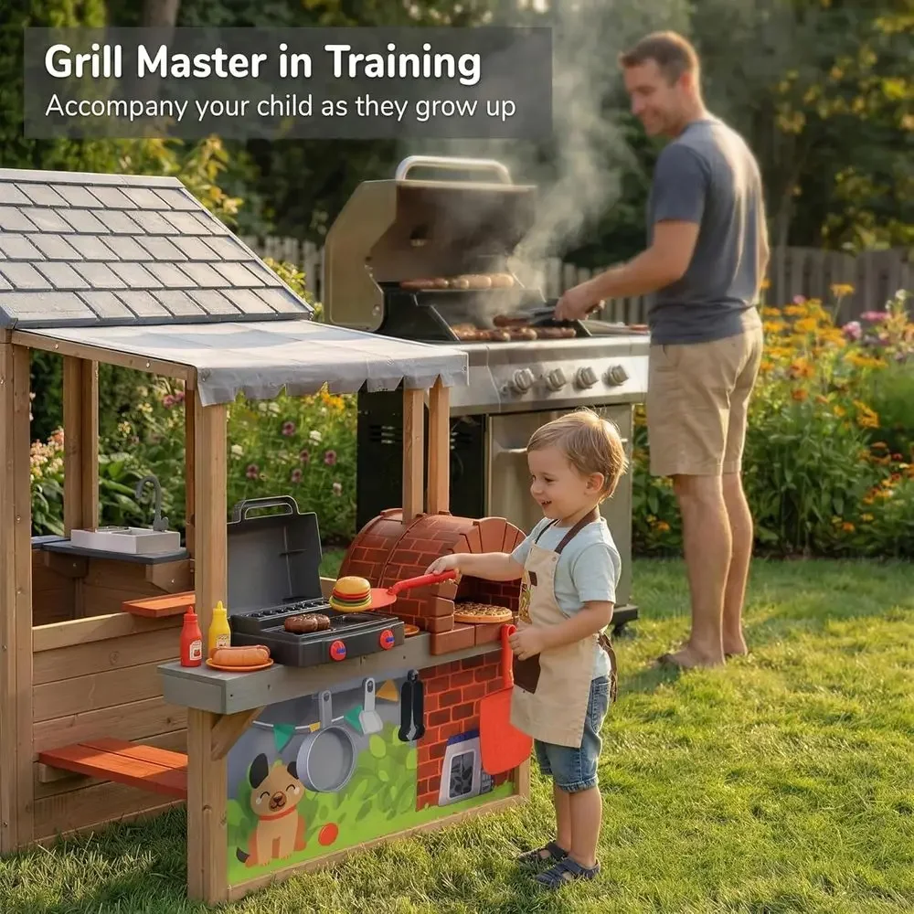Maison de jeu en bois pour enf - Kids Outdoor Bbq avis et prix