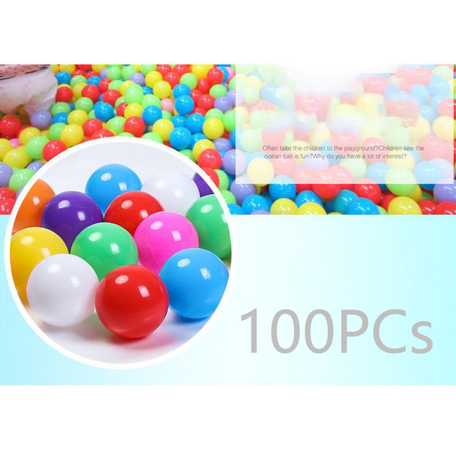 100 PIÈCES Balles en plastique - Kids Outdoor House Accessories avis et prix