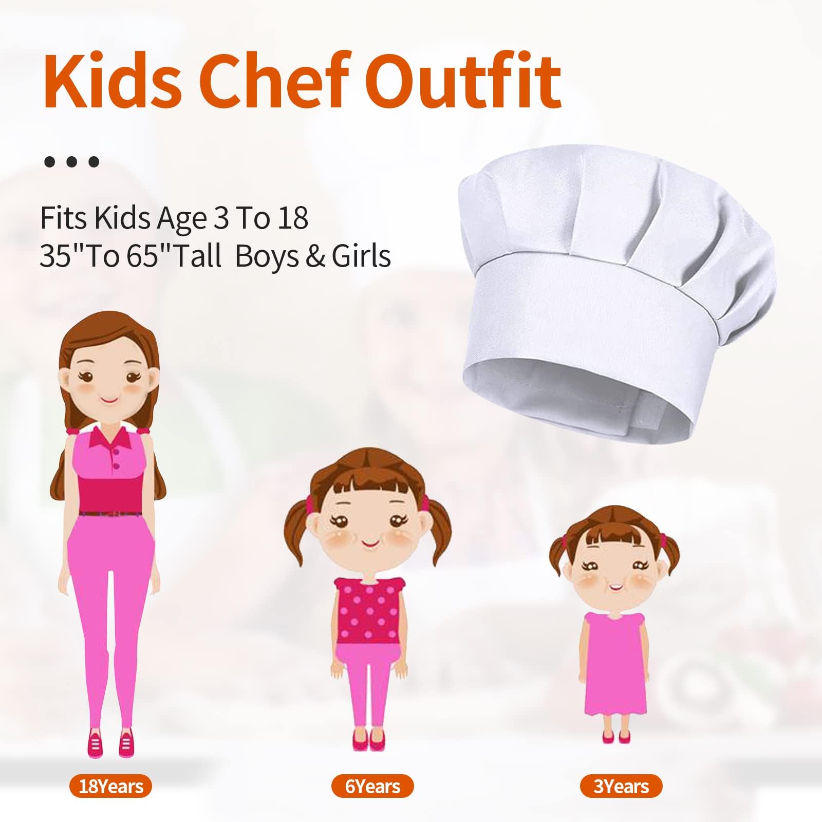 Lot de 4 chapeaux de chef blan - Kids Outdoor Mud Kitchen Accessories avis et prix